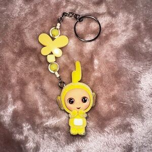 Yellow Teletubby Beaded Keychain